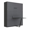 Armoire Lit Escamotable 180x200 cm avec Table Pliable Anthracite