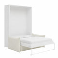 Lit escamotable vertical 140x200 cm avec canapé et matelas inclus