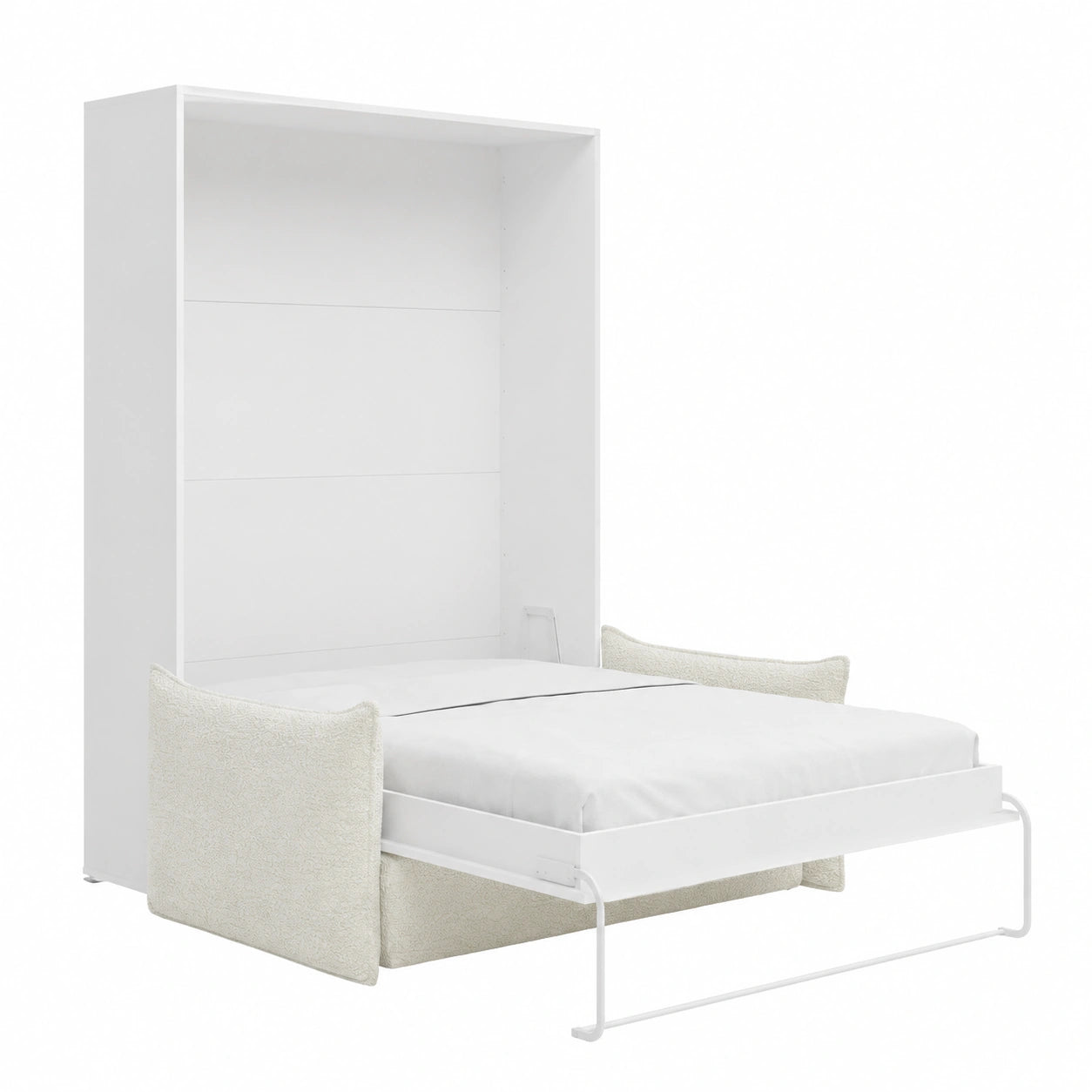 Lit escamotable vertical 140x200 cm avec canapé et matelas inclus