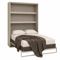 Lit Armoire Escamotable 140x200cm Gris Perle