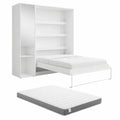 Lit escamotable vertical avec rangement et miroir