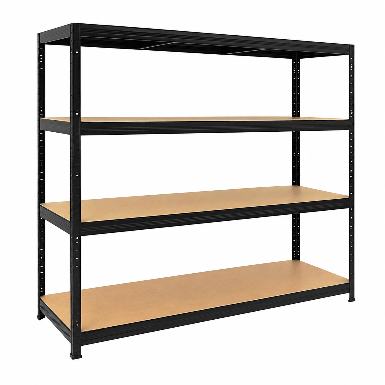 Étagère de Rangement Robuste 160x180x60cm, Capacité 200kg, Noir