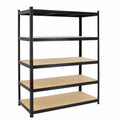 Étagère de Rangement Robuste 180x120x60cm Charge 175kg Noir