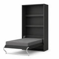Lit mural escamotable 100x200 cm en anthracite pour chambre moderne