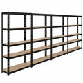 Étagères Robustes pour Charges Lourdes 150x90x30 cm, 175kg, Noir
