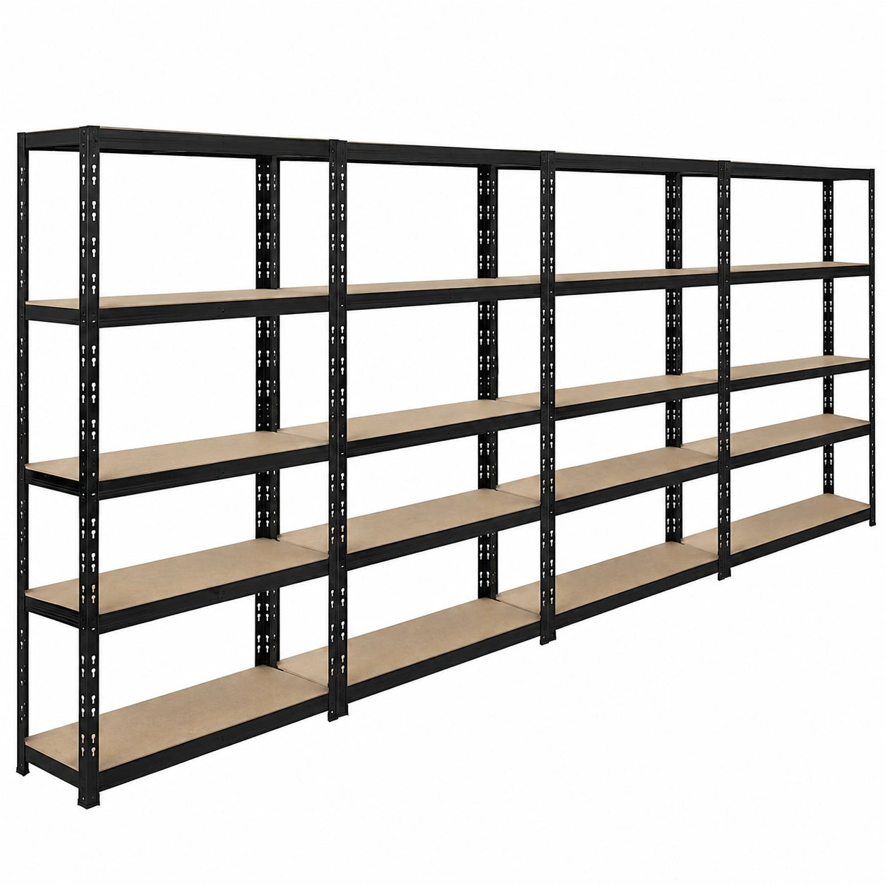 Étagères Robustes pour Charges Lourdes 150x90x30 cm, 175kg, Noir
