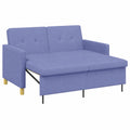 Canapé-lit convertible en tissu bleu avec dossier ajustable