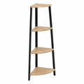 Étagère d'angle à 4 niveaux style industriel pour bureau ou salon