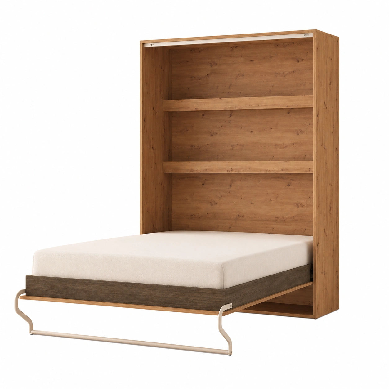 Lit armoire escamotable 140x200 cm en chêne
