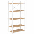 Étagère 5 Niveaux Design Industriel Bois et Métal 170 cm