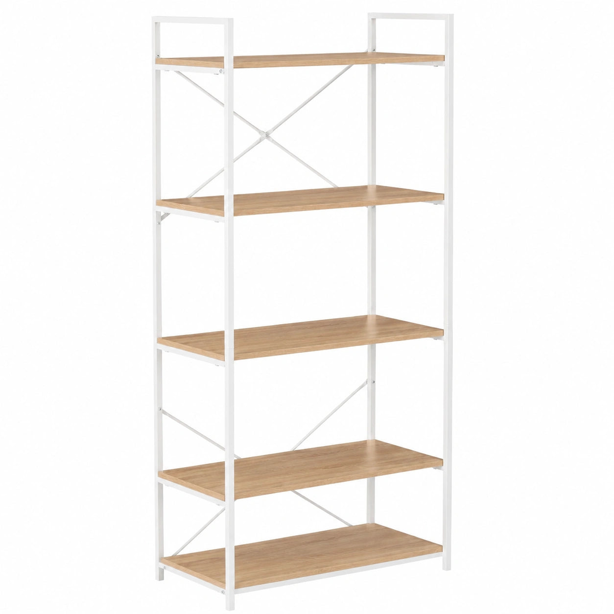 Étagère 5 Niveaux Design Industriel Bois et Métal 170 cm