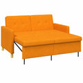 Canapé-lit Extensible 2 Places en Tissu Jaune Foncé