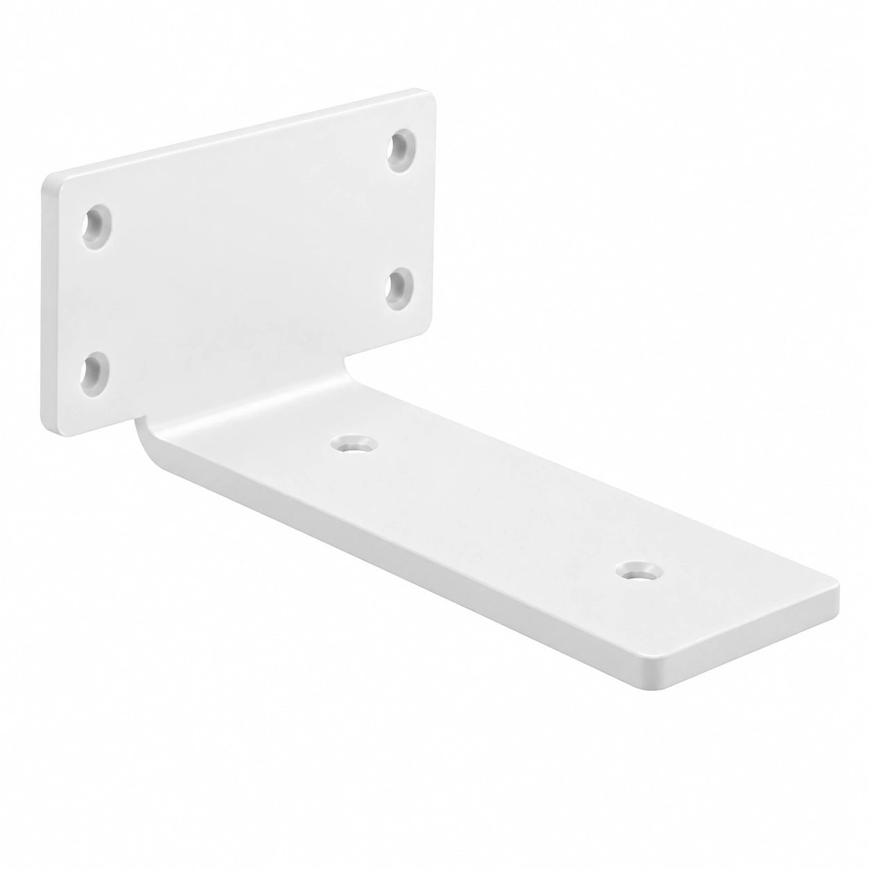 Lot de 6 supports muraux invisibles pour étagère, équerres industrielles robustes 5 mm, vis incluses, 20 cm, blanc