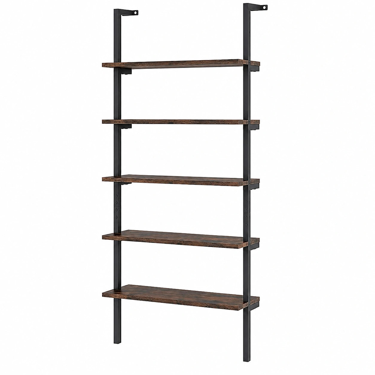 Étagère murale à 6 niveaux en métal pour livres et rangement