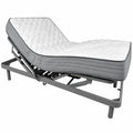 Lit électrique articulé renforcé avec matelas viscoélastique, 90 x 190 cm, gris anthracite