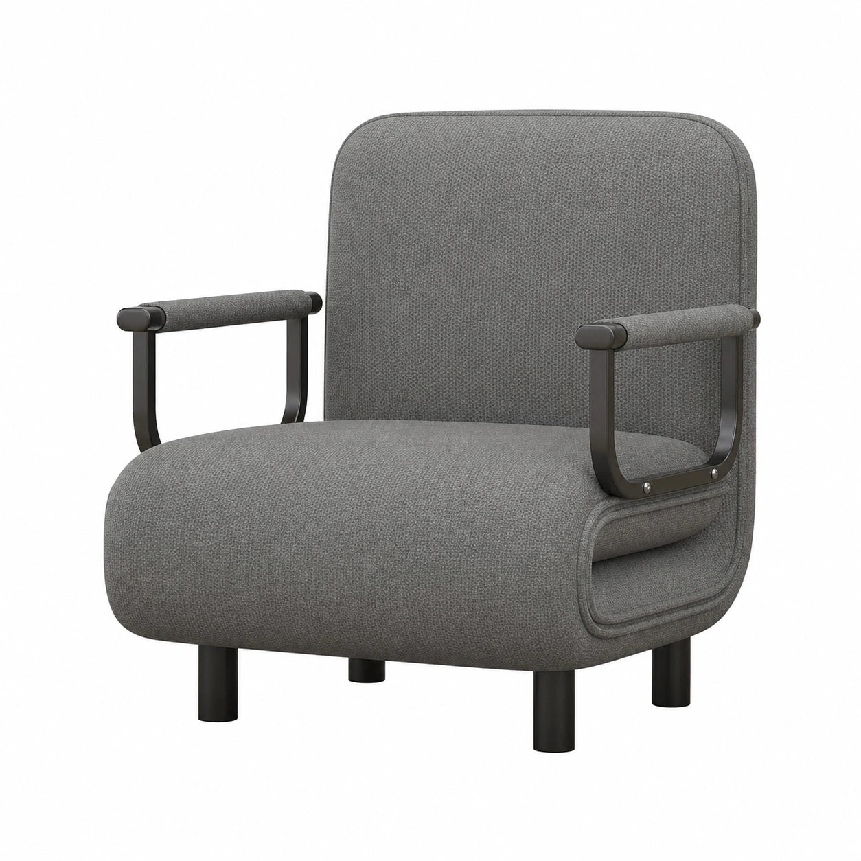 Chauffeuse convertible confortable coussins gris