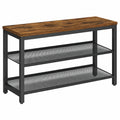 Banc à Chaussures 3 Niveaux avec Bords Surélevés, Style Industriel