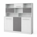 Armoire Lit Escamotable 90x200 cm avec Étagères